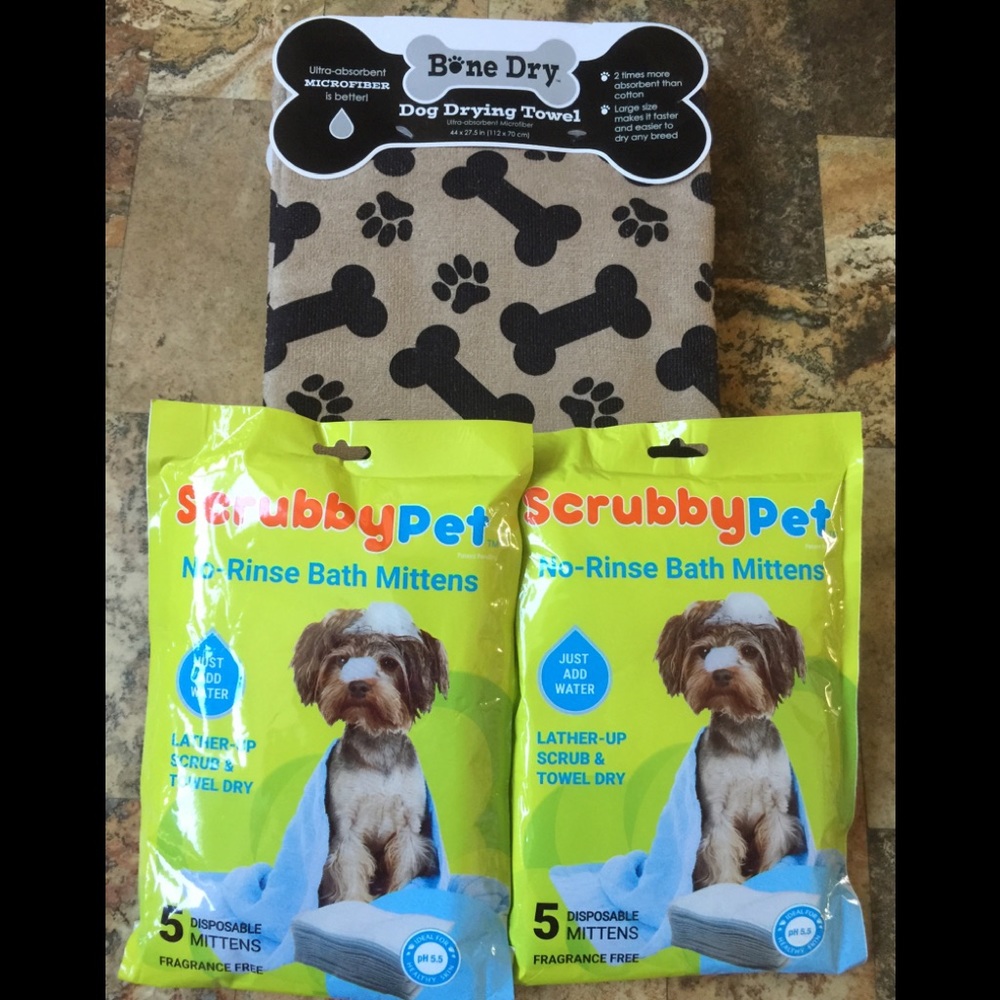 Pet Bath Set, 3 Pieces, New in Packages!